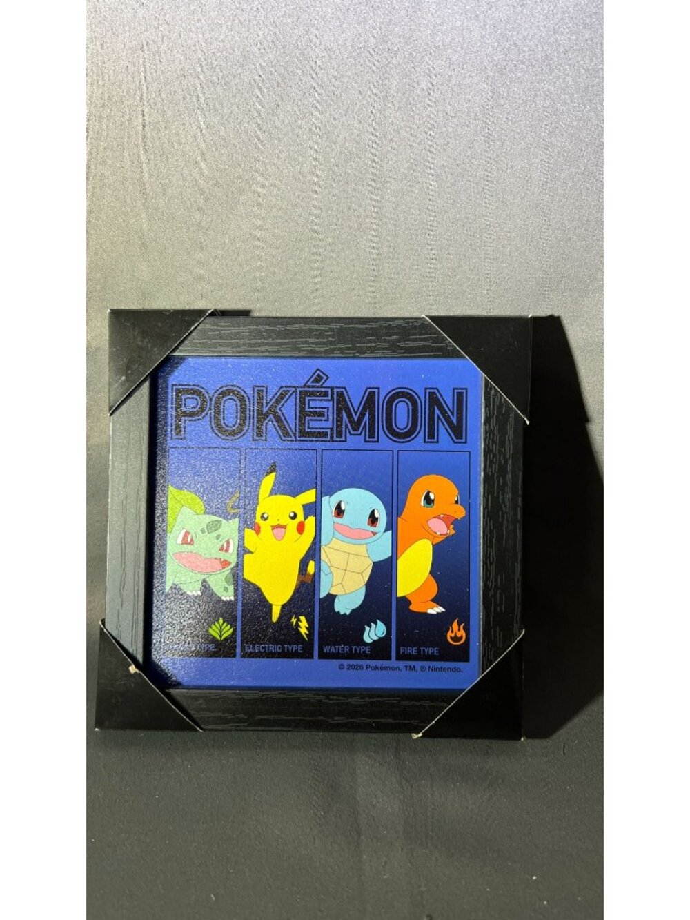 Pokémon Wall Sign Featuring Bulbasaur Pikachu Squirtle & Charmander